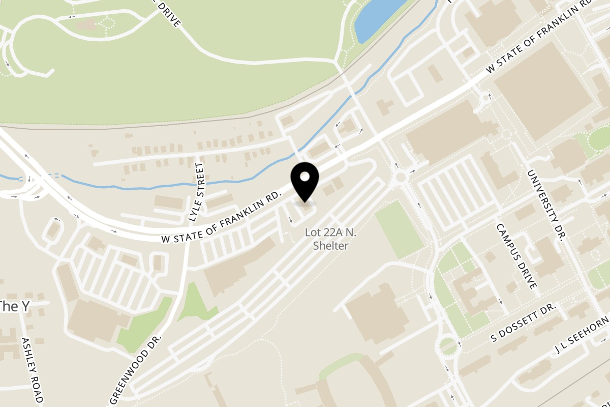 Map showing the location of Greekos Grill & Cafe Johnson City on 1709 W State of Franklin Rd in Johnson City